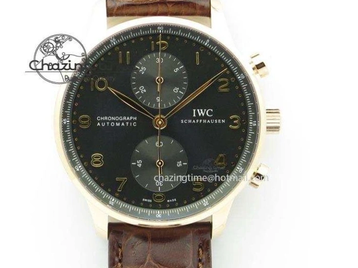 MIROTIME 0505 Portuguese Real PR IW500127 RG ZF 1:1 Best Edition Grey Red Dial On Brown Leather Strap A52010 V AllSeason 7331